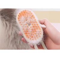 Peigne de massage en spray personnalisable pour animaux de compagnie Peigne de toilettage pour chat avec vapeur électrique pliable 3 en 1 pour brosse pour chat