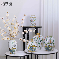J432 Décoration d'intérieur Art floral-oiseau chinois Ornement de pot de gingembre esthétique Table d'entrée Centres de table décoratifs Vases pour fleurs