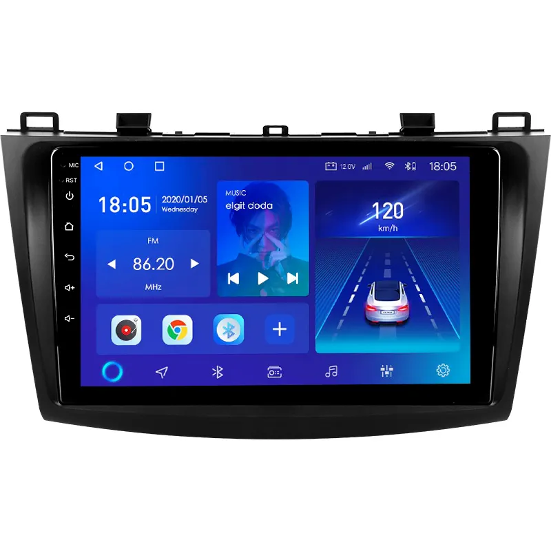Android 12 carplay Mazda 3 II Mazda3 BL 2009 - 2013 araba radyo multimedya Video oynatıcı navigasyon stereo GPS hiçbir 2din 2 di