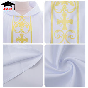 Chasuble <span class=keywords><strong>de</strong></span> pasteur d'église, robe <span class=keywords><strong>de</strong></span> prêtre vintage, cape, <span class=keywords><strong>soutane</strong></span>, vêtement liturgique blanc rouge vert violet - Product Image 4