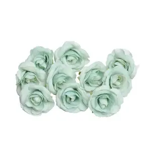 Fiore artificiale 4cm seta rosa testa di fiore matrimonio natale decorazione della casa ghirlanda fai da te scrapbook confezione regalo artigianale