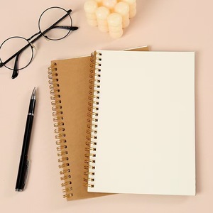Cuaderno de papel Kraft A5, libro de doble bobina, diseño de rollover Simple para uso escolar y de oficina, para escribir registros, Memo, otros elementos esenciales - Product Image 2
