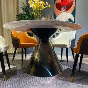 Set <span class=keywords><strong>Tavolo</strong></span> da Pranzo Premium <span class=keywords><strong>Design</strong></span> Moderno di Lusso Leggero <span class=keywords><strong>Salvaspazio</strong></span> con Piano Girevole per Cucina e Casa - Product Image 5