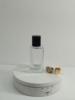 Nouveau design clair givré plat carré 15ml 30ml 50ml flacons de parfum en verre compte-gouttes vide faux cils mascara goutte pour les yeux