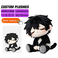 Peluche personnalisée brodée, super douce, en forme d'humanoïde, mignonne, mascotte de marque, service OEM/ODM personnalisé