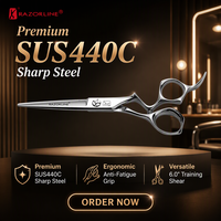 CK 013 Usine 6 Pouces Haute Qualité Barber Shear Coiffeur Styliste Salon Coupe Cheveux Ciseaux