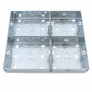 Scatola metallica zincata per condotti - Scatola elettrica a 1/2/3/4 posti per sistema di cablaggio UK - Product Image 2
