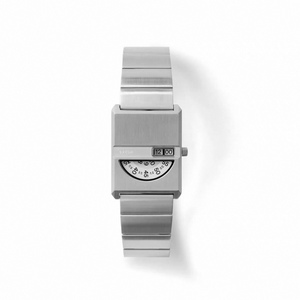 Reloj de Cuarzo Retro Minimalista con Correa de Acero Inoxidable Cuadrada de 26 mm, Pantalla Digital de Lujo, Resistente al Agua, Correa Moderna de 20 mm - Product Image 1