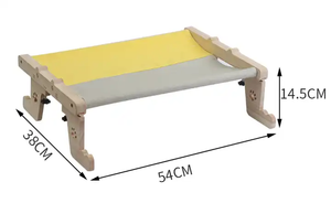 Asiento de ventana tipo hamaca resistente con madera para gatos grandes, cama fácil de ajustar para alféizar de ventana, junto a la cama - Product Image 6