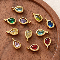 Pendentif délicat en pierre de naissance, breloque en cristal de pierre précieuse du mois de naissance, breloque ronde en pierre de naissance pour la fabrication de bijoux DIY, cadeau personnalisé