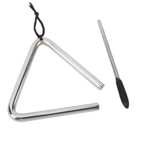 Triángulo <span class=keywords><strong>de</strong></span> Percusión <span class=keywords><strong>de</strong></span> Acero Inoxidable <span class=keywords><strong>de</strong></span> 4 Pulgadas <span class=keywords><strong>para</strong></span> Educación Musical y <span class=keywords><strong>Sonido</strong></span> <span class=keywords><strong>de</strong></span> Comedor - Product Image 1
