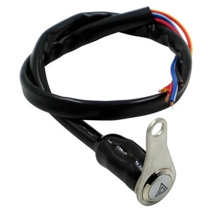 Interrupteur de feux de détresse pour <span class=keywords><strong>moto</strong></span>, support métallique, bouton marche/arrêt autobloquant LED 22 mm pour guidon avec faisceau de câblage pour <span class=keywords><strong>moto</strong></span> tout-terrain et VTT - Product Image 3