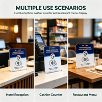 Carte de revue NFC, code QR NFC Google, menu de table NFC