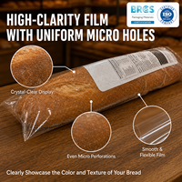 Sacs à pain micro-perforés respirants anti-humidité en gros, emballage alimentaire en PE de qualité alimentaire pour boulangerie