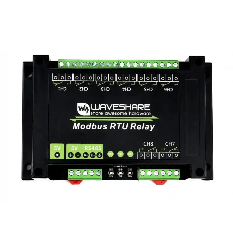 Промышленный модуль Modbus RTU 8-канальный релейный модуль с интерфейсом RS485, многоизоляционные схемы защиты