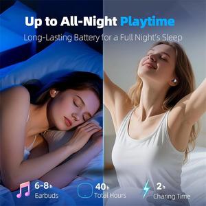 Écouteurs sans fil Remax ANC pour le sommeil, Bluetooth 6.0, suppression du bruit, écouteurs pour dormeurs latéraux avec affichage LED - Product Image 6