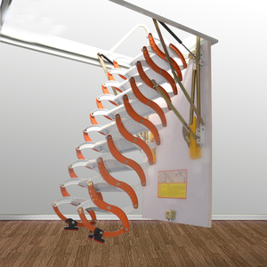 <span class=keywords><strong>Porte</strong></span> de <span class=keywords><strong>grenier</strong></span> compacte en acier orange personnalisée avec échelle - Product Image 4