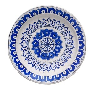 Assiette à dîner en céramique décorative de style chinois bleu et blanc à <span class=keywords><strong>fleurs</strong></span> - Product Image 1