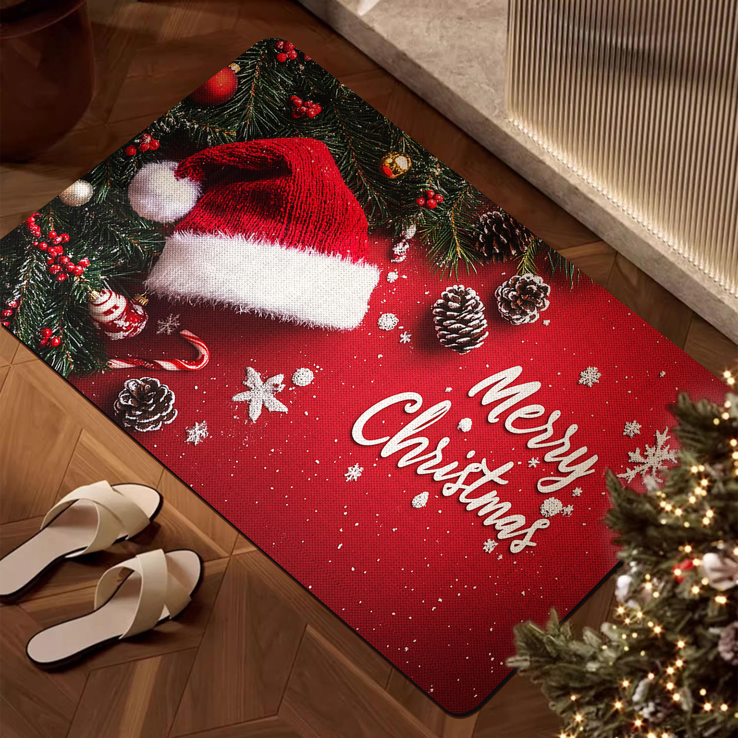 Bonnet de Père Noël rouge