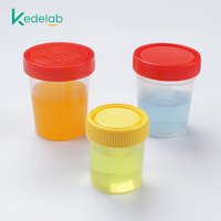 Plástico estéril de hospital desechable 50ml 30ml muestra taburete contenedor de orina