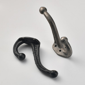 Crochets muraux en fonte noire de forme ronde pour porte ou mur - Product Image 3