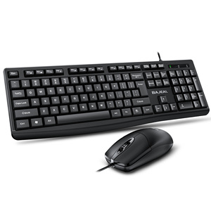 BAJEAL <b>Keyboard</b> Mouse Combo <b>Wired</b> Full Size For Office Home Desktop Laptop Use - Product Image 4
