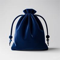 Petit sac à bijoux promotionnel en coton pour mariage Pochette à cordon en velours imprimée avec logo personnalisé