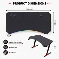 Aor Esports - Offre Spéciale - Bureau de Gaming d'Occasion pour Gamers avec Pieds Métalliques, Table de Jeu PC Racing avec Support Casque