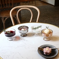 Bols à glace en verre de couleur personnalisée, faits à la main, avec pied, pour desserts et smoothies, capacité 200 ml, écologiques, sans poignée, sans couvercle