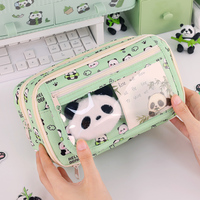 Panda 9 couches stylo sac grande capacité étudiant haut niveau d'apparence papeterie étui à crayons