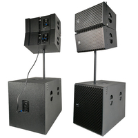 Sistema de Altavoces Line Array Profesional Activo y Pasivo Completo con Subwoofer de Graves de 10 y 18 Pulgadas para Conciertos al Aire Libre, Escenarios Colgantes e Iglesias