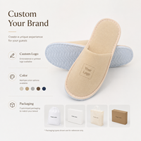 Chaussons jetables pour pédicure, en tissu éponge EVA, à bout fermé, antidérapants, pour spa, hôtel, salon, usage client et kits de voyage, vente en gros à prix abordable