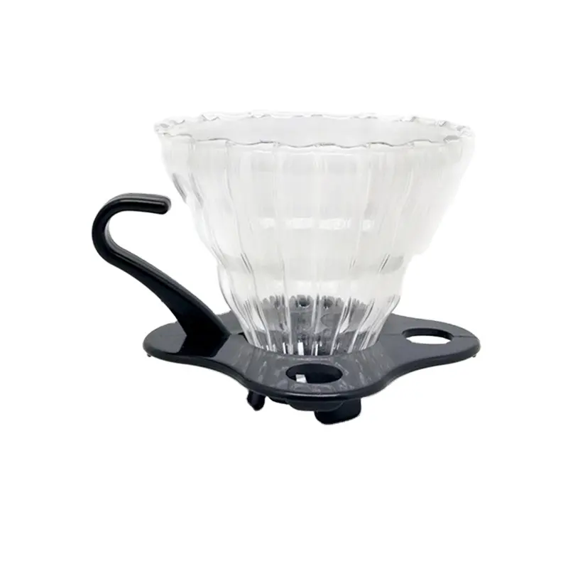 High quality Coffee Filter Coffee Maker Glass Pour Over Transparent Coffee Dripper