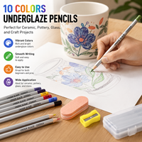 Bview Art 10 couleurs poterie sous glaçure crayon peinture contour stylo