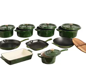 Sıcak satmak tencere seti sıcak satış 9 adet yapışmaz Pot setsets setleri yapışmaz demir döküm tencere SoupPot OEM ücretsiz eşleştirme