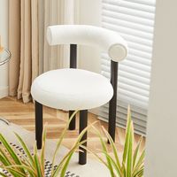 Chaise en métal de style moderne et luxueux pour manucure, tabouret de coiffeuse simple style célébrité internet, chaise de salle à manger légère et luxueuse pour chambre à coucher