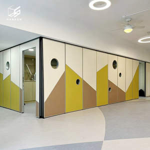 Partición plegable de pared móvil de pista de aluminio personalizada Pared deslizante de madera Mdf insonorizada para hotel - Product Image 6