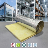 Laine de verre ASTM E84 USA, classe de résistance au feu 25, R13, avec feuille d'aluminium pour isolation des toitures et des murs de bâtiments métalliques