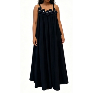 <span class=keywords><strong>Vestido</strong></span> Maxi <span class=keywords><strong>de</strong></span> Lujo con Apliques Florales 3D, Sin Mangas, Elegante, <span class=keywords><strong>de</strong></span> Alta Gama, con Tirantes Finos, Holgado, <span class=keywords><strong>para</strong></span> Eventos Nocturnos, Moda Sehe - Product Image 2