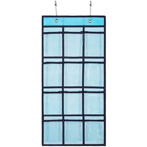 Hanging Closet Organizer 12 Pockets Blue Over The Door <b>Storage</b> <b>For</b> Phones Jewelry Socks Underwear Rectangle Non Woven Fabric - Product Image 2