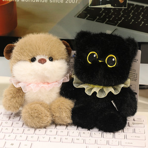 Juguete de peluche de dibujos animados ecológico, colgante de cachorro de gato bonito, llavero de cerdo, accesorio para mochila, piel de impresión Digital para compañero de escritorio - Product Image 3