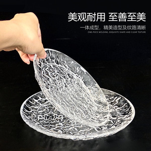 Plateau à fruits en acrylique, plat rond transparent en cristal, durable, pour les fêtes - Product Image 3