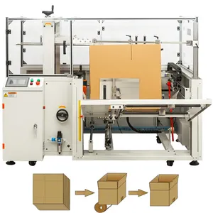 Machine automatique d'ensemble de monteur de caisse de carton avec la bande inférieure/machine à emballer de carton Machine de monteur de carton