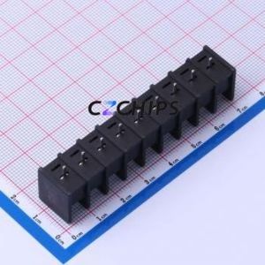 DBT30C-7.62-9P-BK-P Barrier Terminal Block Through hole Component (THT),P=7.62mm Connector Two Sides 7.62mm 1x9P Straight Pin - Product Image 2