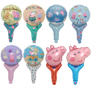 [Hengyue] Ballon jouet pour enfants en <span class=keywords><strong>film</strong></span> d'aluminium avec bâton de maintien, motif dessin animé, pour promotion sur le terrain et cadeau d'animation de rue - Product Image 1