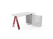 Modularer Holz-Bürotisch, moderner Büroarbeitsplatz, Schreibtisch mit Schubladen, Büro-Aufbewahrungsschrank