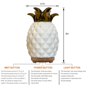 100ml ananas tasarım nemlendirici aromaterapi nebulizatör gece lambası uçucu yağ Aroma YAYICI - Product Image 5