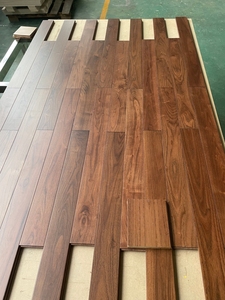 <span class=keywords><strong>Parquet</strong></span> en teck chinois <span class=keywords><strong>massif</strong></span> couleur <span class=keywords><strong>noyer</strong></span> noir, surface lisse, laqué UV, qualité AB, à joint mâle et femelle, <span class=keywords><strong>prix</strong></span> bas - Product Image 2