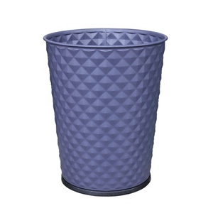 Household or Kitchen Powder Coating Metal Open Top Rubbish Bin Durable Use Waste Bin Waste Can Without Lid