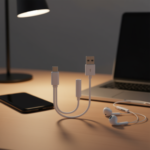 Type C Audio <b>Charging</b> <b>Cable</b> 2 In 1 For Mobile Phones KY 137 - Product Image 2